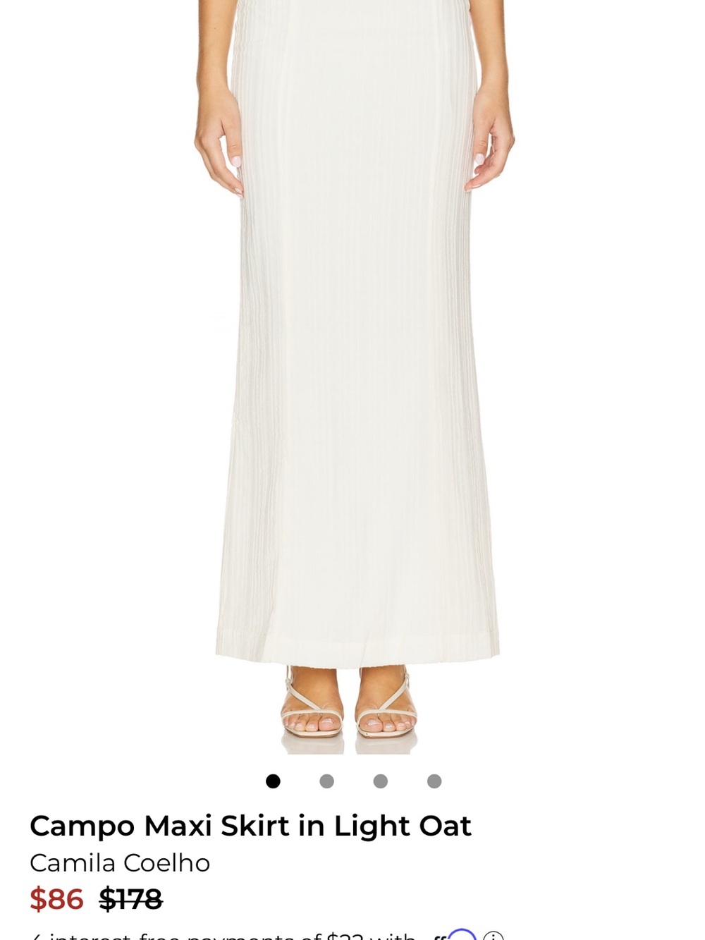 Camila Coelho Campo Maxi Skirt in Light Oat